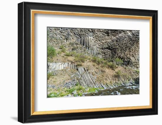 Symphony of Stones, Basalt columns formation along Garni gorge, Kotayk Province, Armenia, Caucasus,-G&M Therin-Weise-Framed Photographic Print