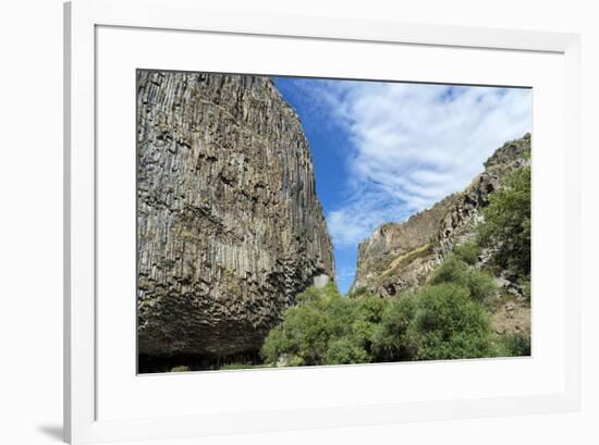 Symphony of Stones, Basalt columns formation along Garni gorge, Kotayk Province, Armenia, Caucasus,-G&M Therin-Weise-Framed Photographic Print