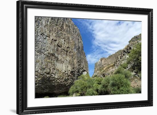 Symphony of Stones, Basalt columns formation along Garni gorge, Kotayk Province, Armenia, Caucasus,-G&M Therin-Weise-Framed Photographic Print