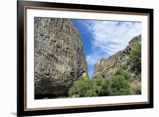 Symphony of Stones, Basalt columns formation along Garni gorge, Kotayk Province, Armenia, Caucasus,-G&M Therin-Weise-Framed Photographic Print