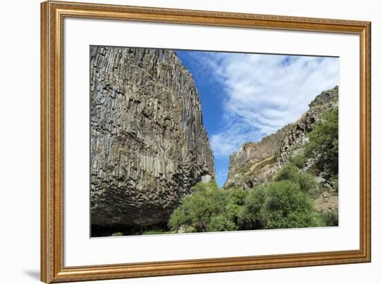 Symphony of Stones, Basalt columns formation along Garni gorge, Kotayk Province, Armenia, Caucasus,-G&M Therin-Weise-Framed Photographic Print