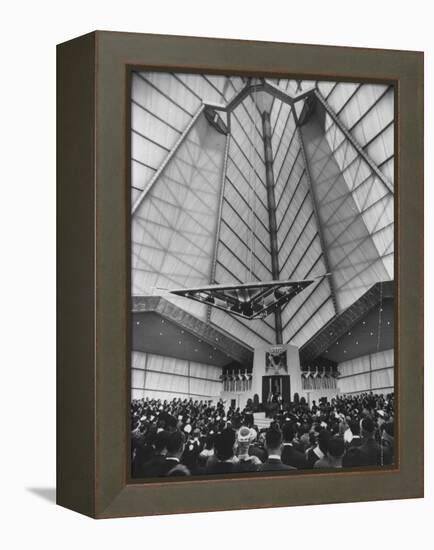 Synagogue Designed by Frank Lloyd Wright-null-Framed Premier Image Canvas