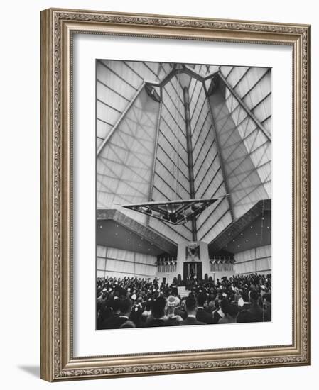 Synagogue Designed by Frank Lloyd Wright-null-Framed Photographic Print