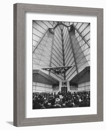 Synagogue Designed by Frank Lloyd Wright-null-Framed Photographic Print