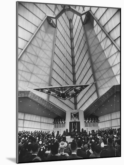 Synagogue Designed by Frank Lloyd Wright-null-Mounted Photographic Print