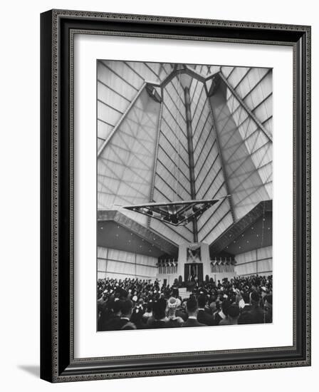 Synagogue Designed by Frank Lloyd Wright-null-Framed Photographic Print