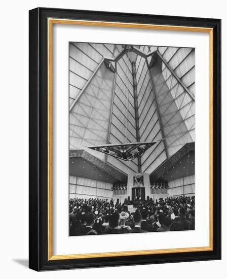 Synagogue Designed by Frank Lloyd Wright-null-Framed Photographic Print