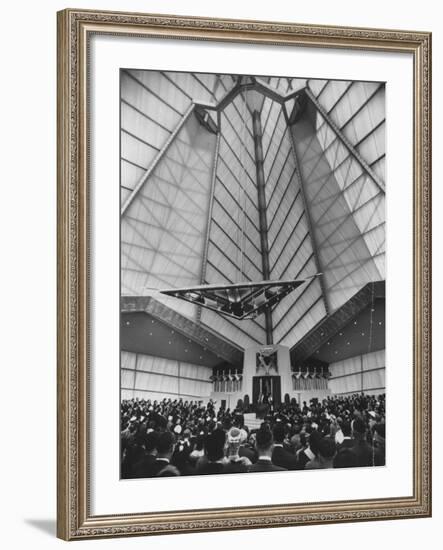 Synagogue Designed by Frank Lloyd Wright-null-Framed Photographic Print