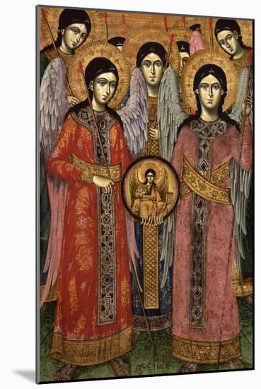 Synaxis (Assembly) of the Archangels-null-Mounted Art Print