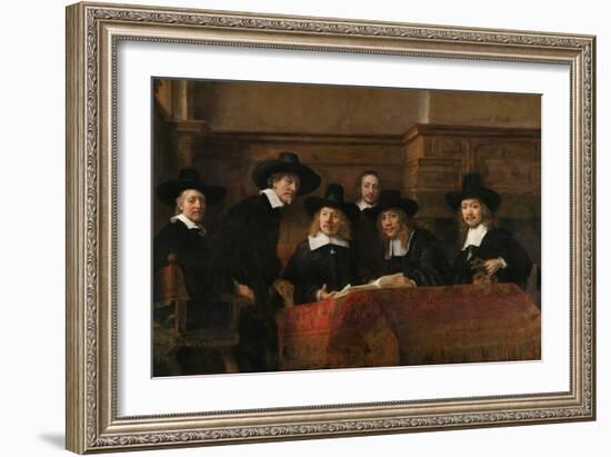 Syndics of the Drapers' Guild (The Sampling Official), 1662-Rembrandt van Rijn-Framed Giclee Print