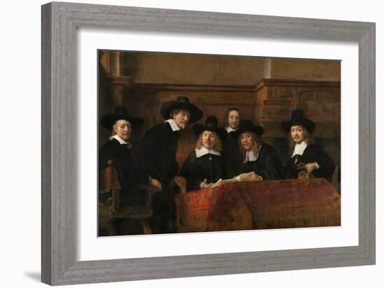 Syndics of the Drapers' Guild (The Sampling Official), 1662-Rembrandt van Rijn-Framed Giclee Print