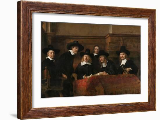 Syndics of the Drapers' Guild (The Sampling Official), 1662-Rembrandt van Rijn-Framed Giclee Print