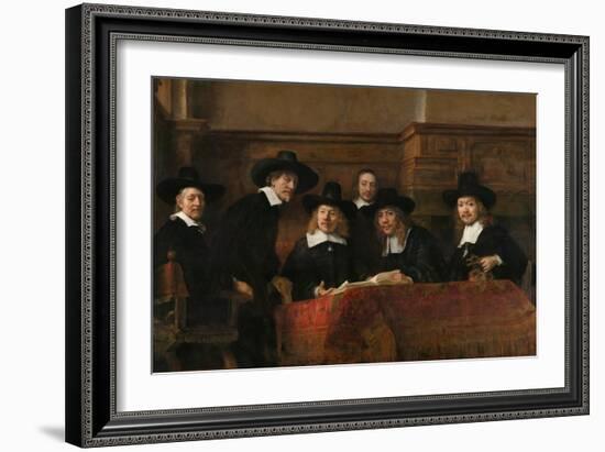 Syndics of the Drapers' Guild (The Sampling Official), 1662-Rembrandt van Rijn-Framed Giclee Print