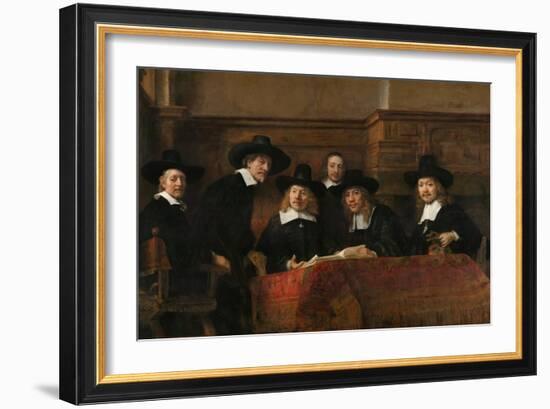 Syndics of the Drapers' Guild (The Sampling Official), 1662-Rembrandt van Rijn-Framed Giclee Print
