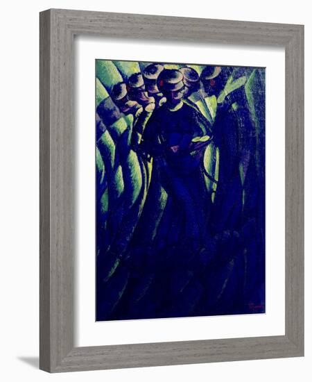 Synopsis of a Woman's Movements, 1912 (Oil on Canvas)-Luigi Russolo-Framed Giclee Print