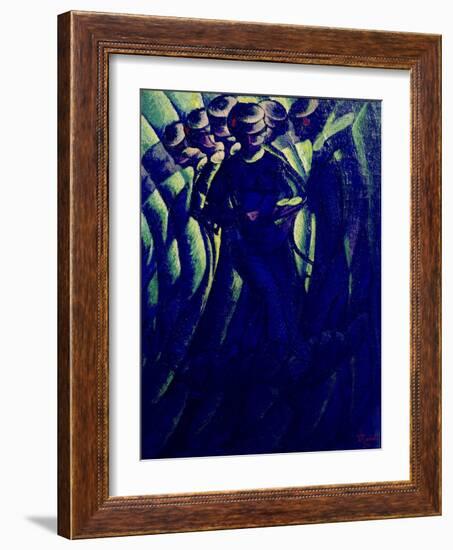 Synopsis of a Woman's Movements, 1912 (Oil on Canvas)-Luigi Russolo-Framed Giclee Print