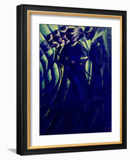 Synopsis of a Woman's Movements, 1912 (Oil on Canvas)-Luigi Russolo-Framed Giclee Print