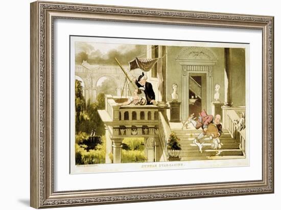 Syntax Star-Gazing, C1815-Thomas Rowlandson-Framed Giclee Print