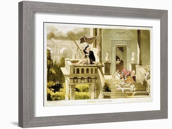 Syntax Star-Gazing, C1815-Thomas Rowlandson-Framed Giclee Print