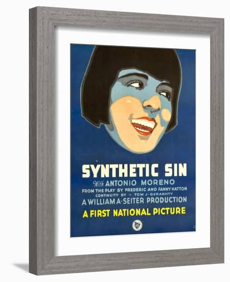 SYNTHETIC SIN, Colleen Moore, 1929.-null-Framed Art Print