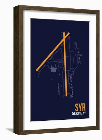 SYR Airport Layout-08 Left-Framed Giclee Print