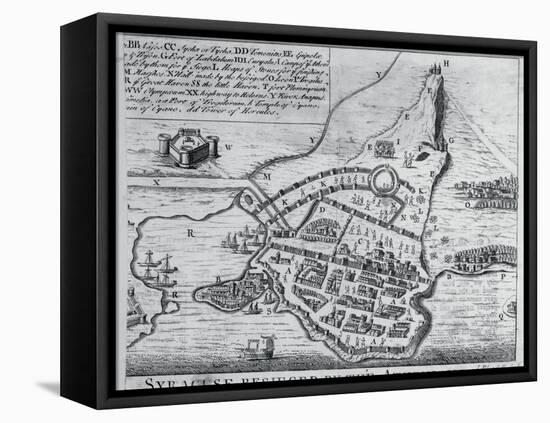 Syracuse Besieged by the Athenians Illustration-null-Framed Premier Image Canvas