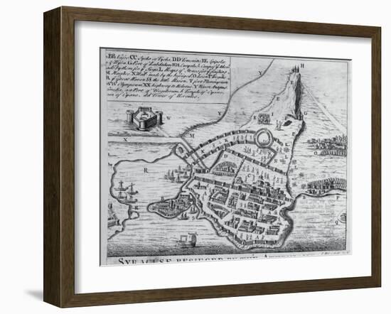 Syracuse Besieged by the Athenians Illustration-null-Framed Giclee Print