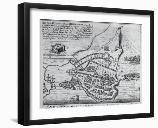 Syracuse Besieged by the Athenians Illustration-null-Framed Giclee Print