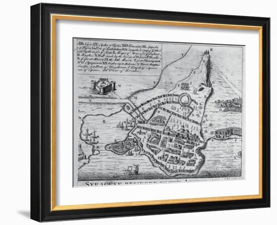 Syracuse Besieged by the Athenians Illustration-null-Framed Giclee Print