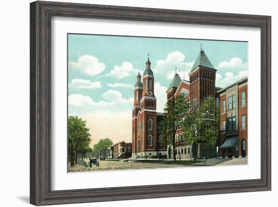 Syracuse, New York - Church of the Assumption Exterior View-Lantern Press-Framed Art Print