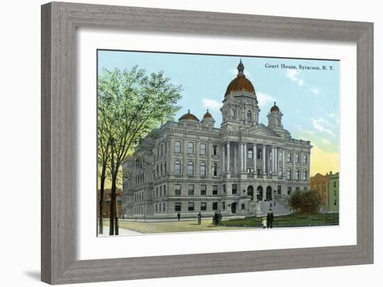 Syracuse, New York - Court House Exterior View-Lantern Press-Framed Art Print