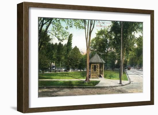 Syracuse, New York - Scenic View in Walnut Park-Lantern Press-Framed Art Print