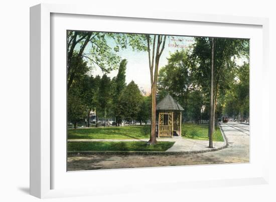 Syracuse, New York - Scenic View in Walnut Park-Lantern Press-Framed Art Print