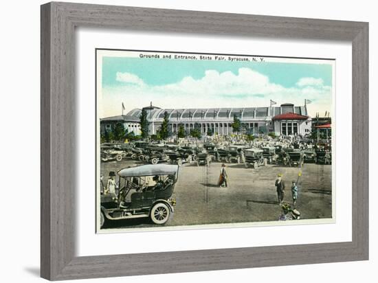 Syracuse, New York - State Fair Grounds and Entrance View-Lantern Press-Framed Art Print