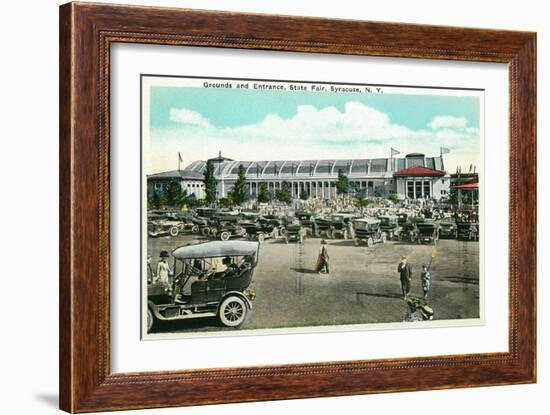 Syracuse, New York - State Fair Grounds and Entrance View-Lantern Press-Framed Art Print