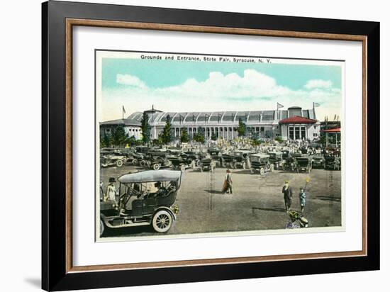 Syracuse, New York - State Fair Grounds and Entrance View-Lantern Press-Framed Art Print