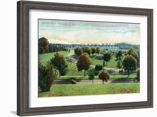 Syracuse, New York - View of Burnet Park-Lantern Press-Framed Art Print