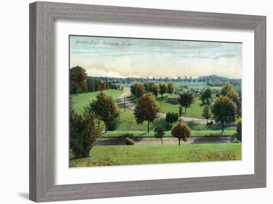 Syracuse, New York - View of Burnet Park-Lantern Press-Framed Art Print