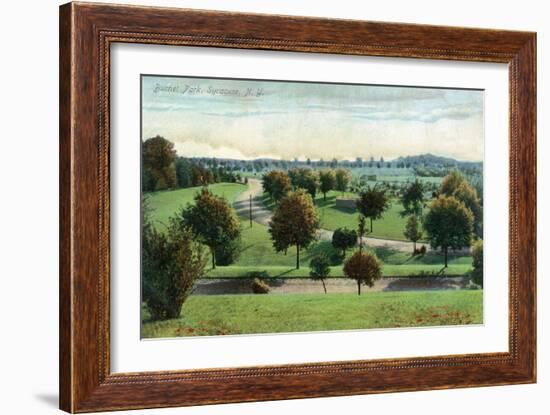 Syracuse, New York - View of Burnet Park-Lantern Press-Framed Art Print