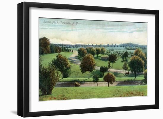 Syracuse, New York - View of Burnet Park-Lantern Press-Framed Art Print