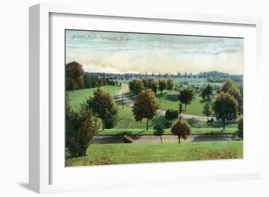 Syracuse, New York - View of Burnet Park-Lantern Press-Framed Art Print