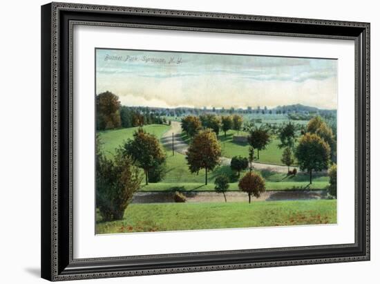 Syracuse, New York - View of Burnet Park-Lantern Press-Framed Art Print