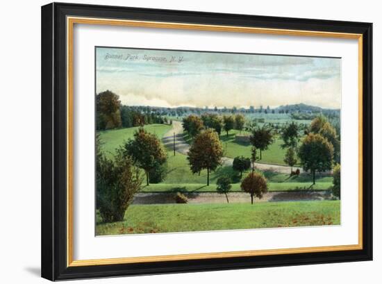 Syracuse, New York - View of Burnet Park-Lantern Press-Framed Art Print