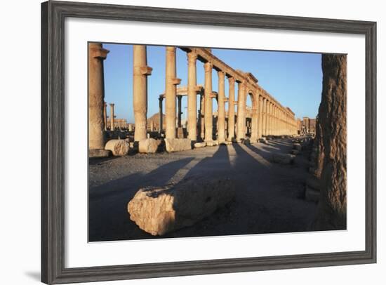 Syria, Palmyra, Colonnaded Street, the Decumanus-Steve Roxbury-Framed Photographic Print