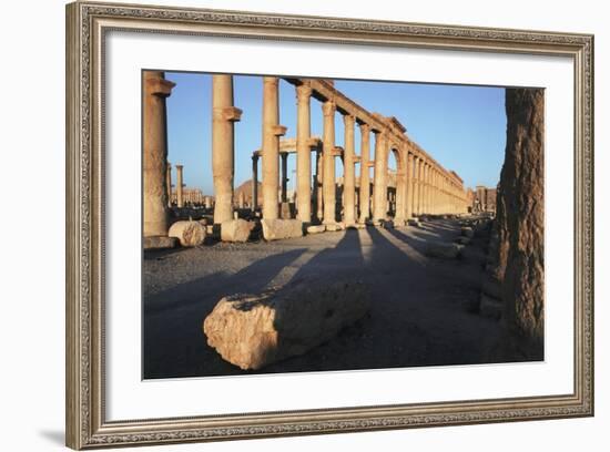Syria, Palmyra, Colonnaded Street, the Decumanus-Steve Roxbury-Framed Photographic Print