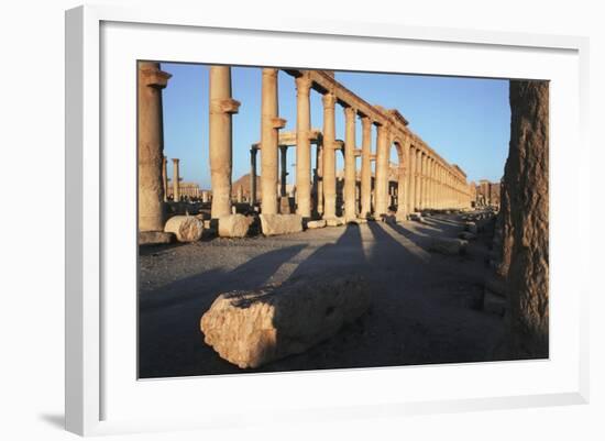 Syria, Palmyra, Colonnaded Street, the Decumanus-Steve Roxbury-Framed Photographic Print