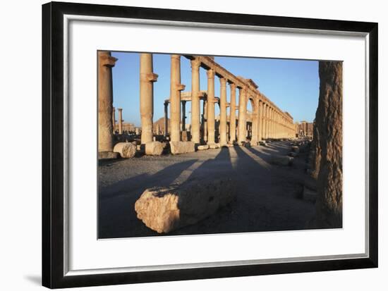 Syria, Palmyra, Colonnaded Street, the Decumanus-Steve Roxbury-Framed Photographic Print