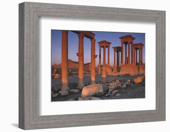 Syria, the Great Tetra Pylon at Palmyra-Steve Roxbury-Framed Photographic Print