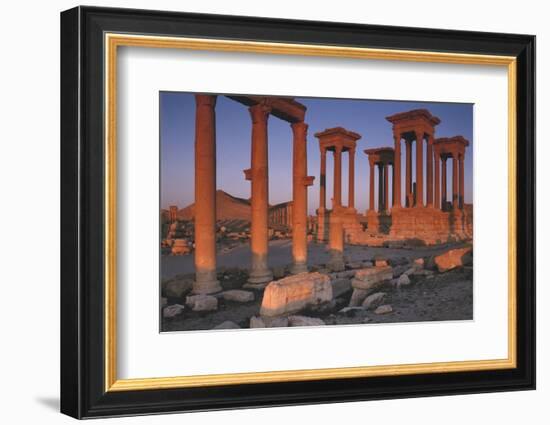 Syria, the Great Tetra Pylon at Palmyra-Steve Roxbury-Framed Photographic Print