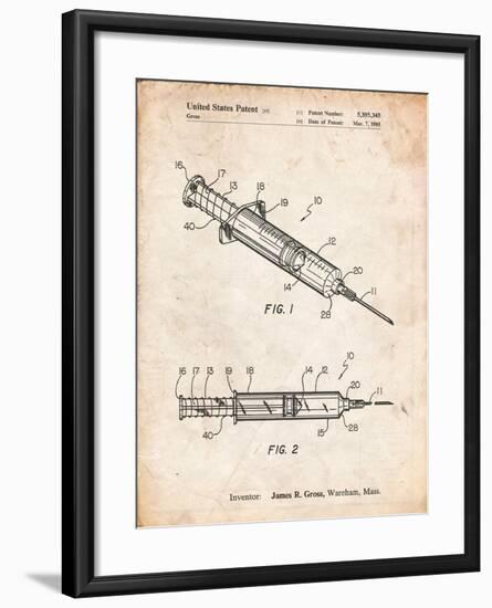 Syringe Patent-Cole Borders-Framed Art Print